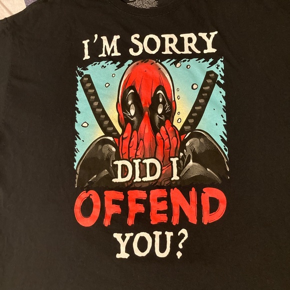 Marvel Deadpool Mens T Shirt Sz 3XL Sorry Did I Offend You - Picture 2 of 4